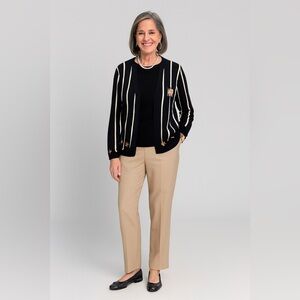 Vintage EP Pro Nautical Navy Cardigan 100% cotton- Coastal Grandmother.